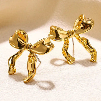 Isabelle - Elegante Goldschleifen-Ohrringe
