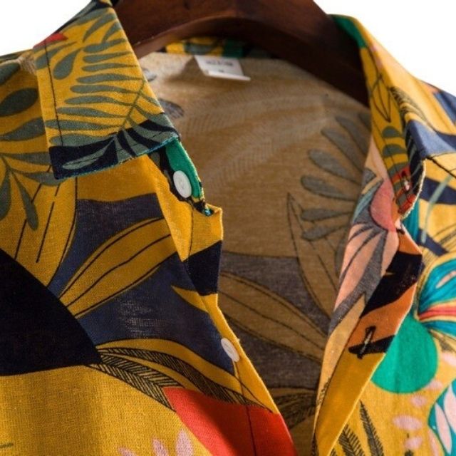 Alena - Kortærmet skjorte med tropisk print