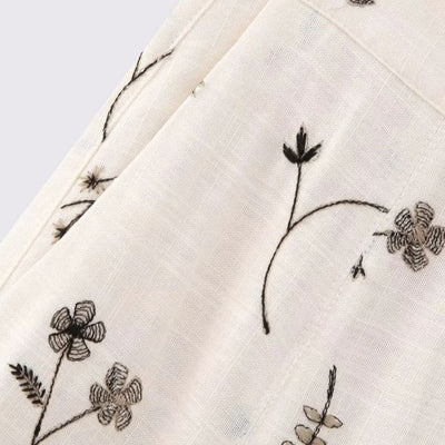 Miranda - A-line midi-nederdel med botanisk print
