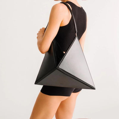 Triad - Struktureret Geometrisk Lædertaske