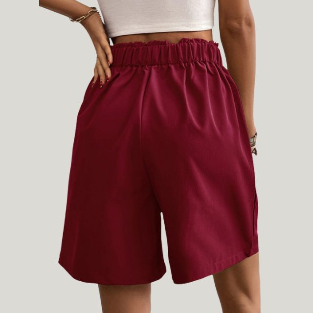 Mia - Plisseret A-line nederdel med knapdetalje