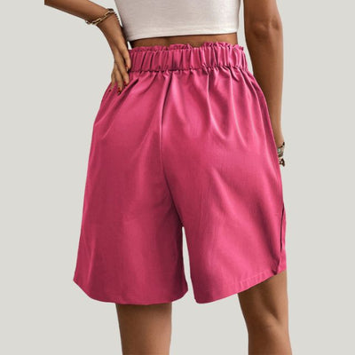 Mia - Plisseret A-line nederdel med knapdetalje