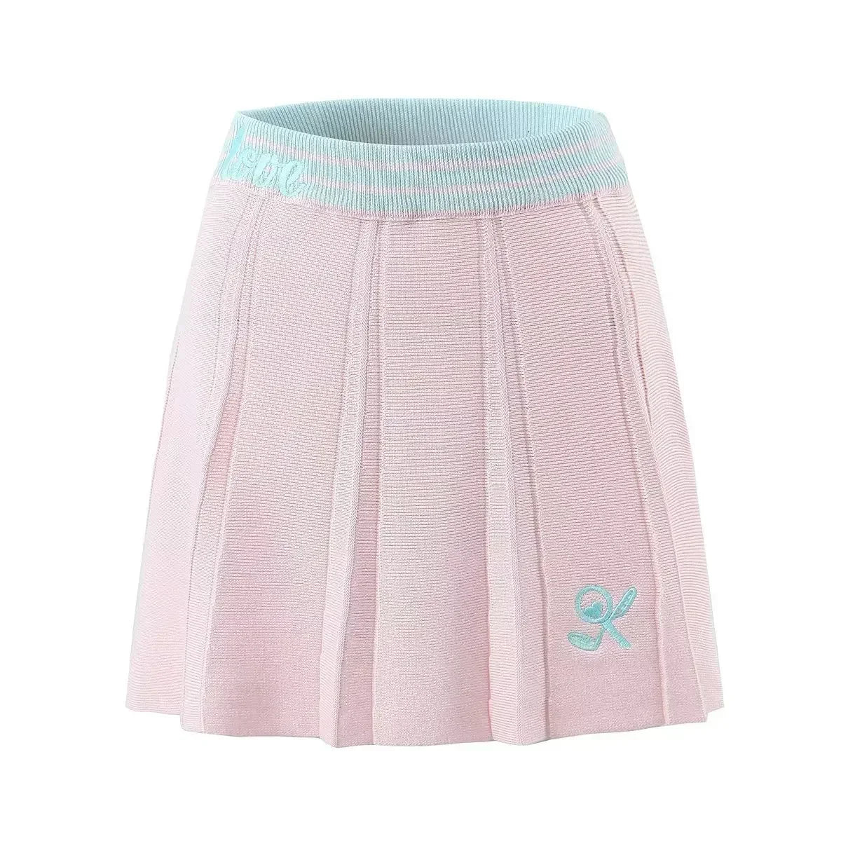 Brielle - kabelstrik tennistrøje og plisseret nederdelsæt
