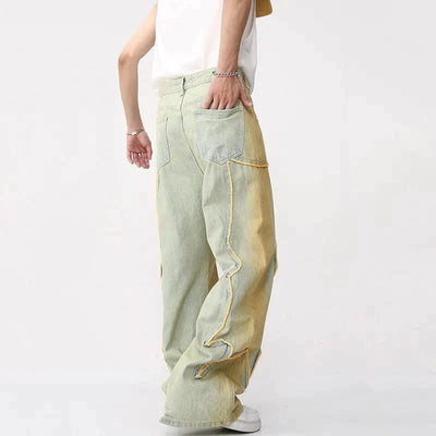 Maxton - Herre jeans med brede ben i høj talje
