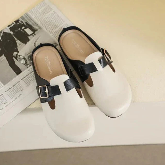 Sophia - Minimalistiske flade sko med spænde
