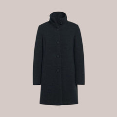 Milo - Klassisk bouclé frakke med høj krave