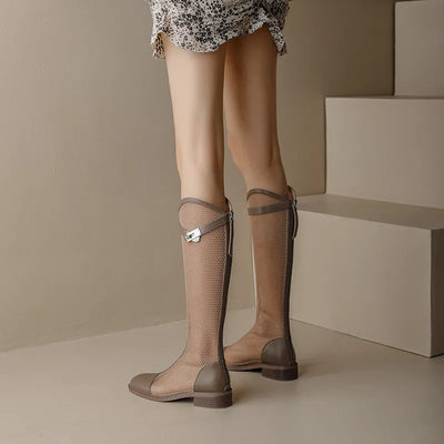 Mirabelle - Elegante mesh-hæle med krystaldekoration